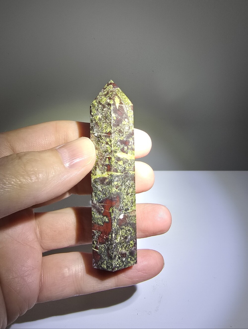 Dragon Blood Jasper Crystal Tower #D